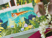 tiger in my pool - paint by numbers kit