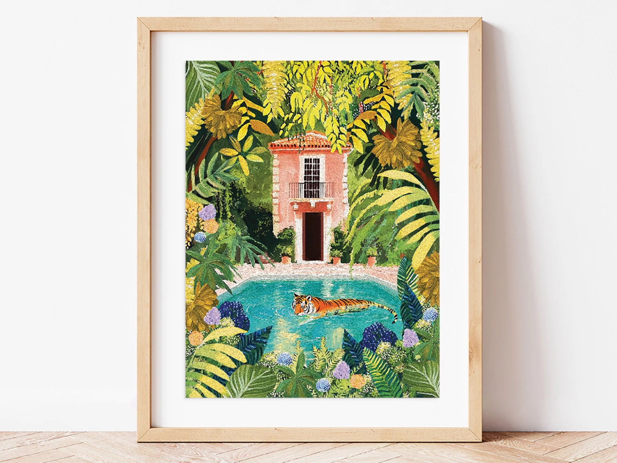 tiger in my pool - paint by numbers kit