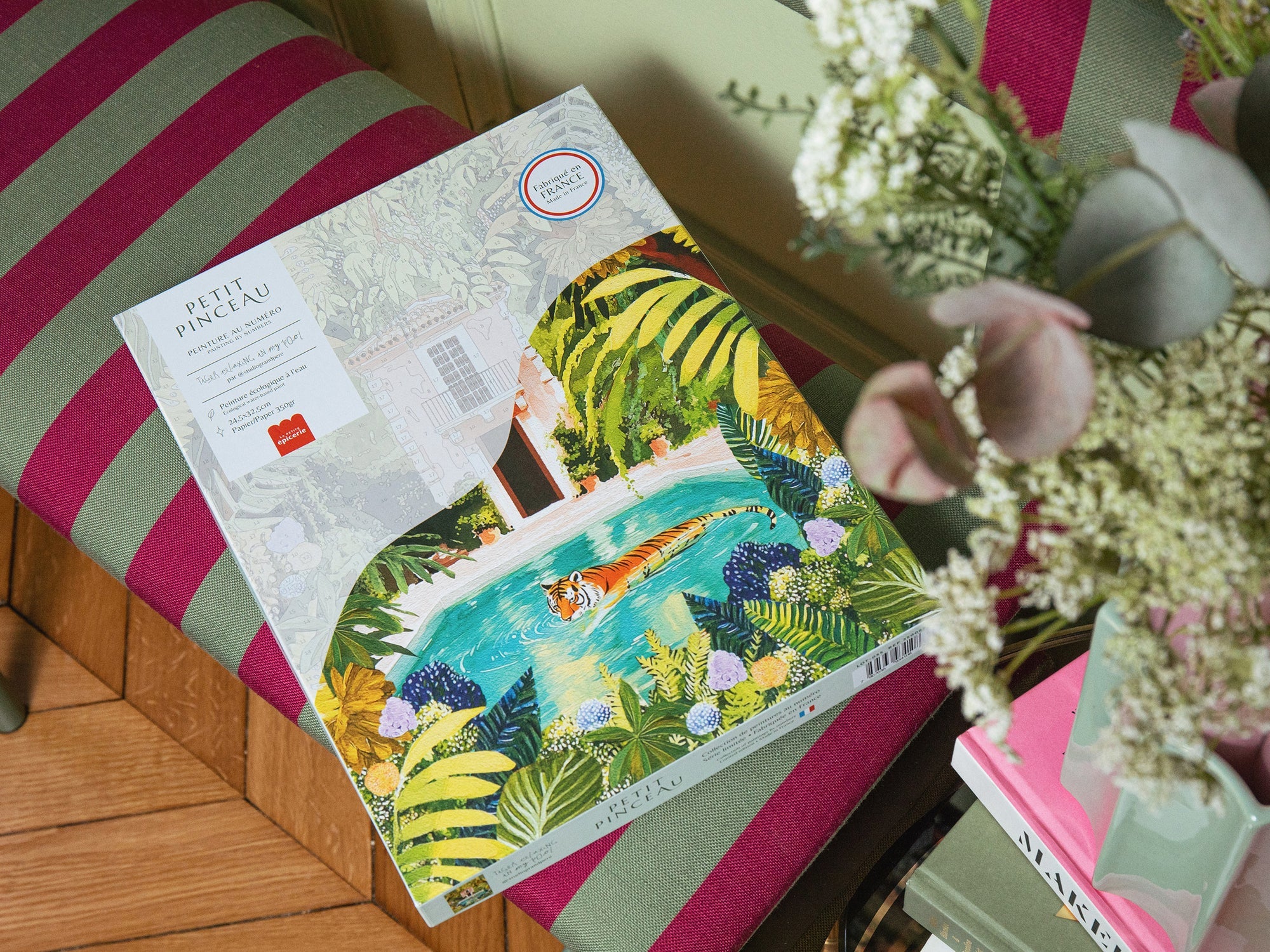 tiger in my pool - paint by numbers kit