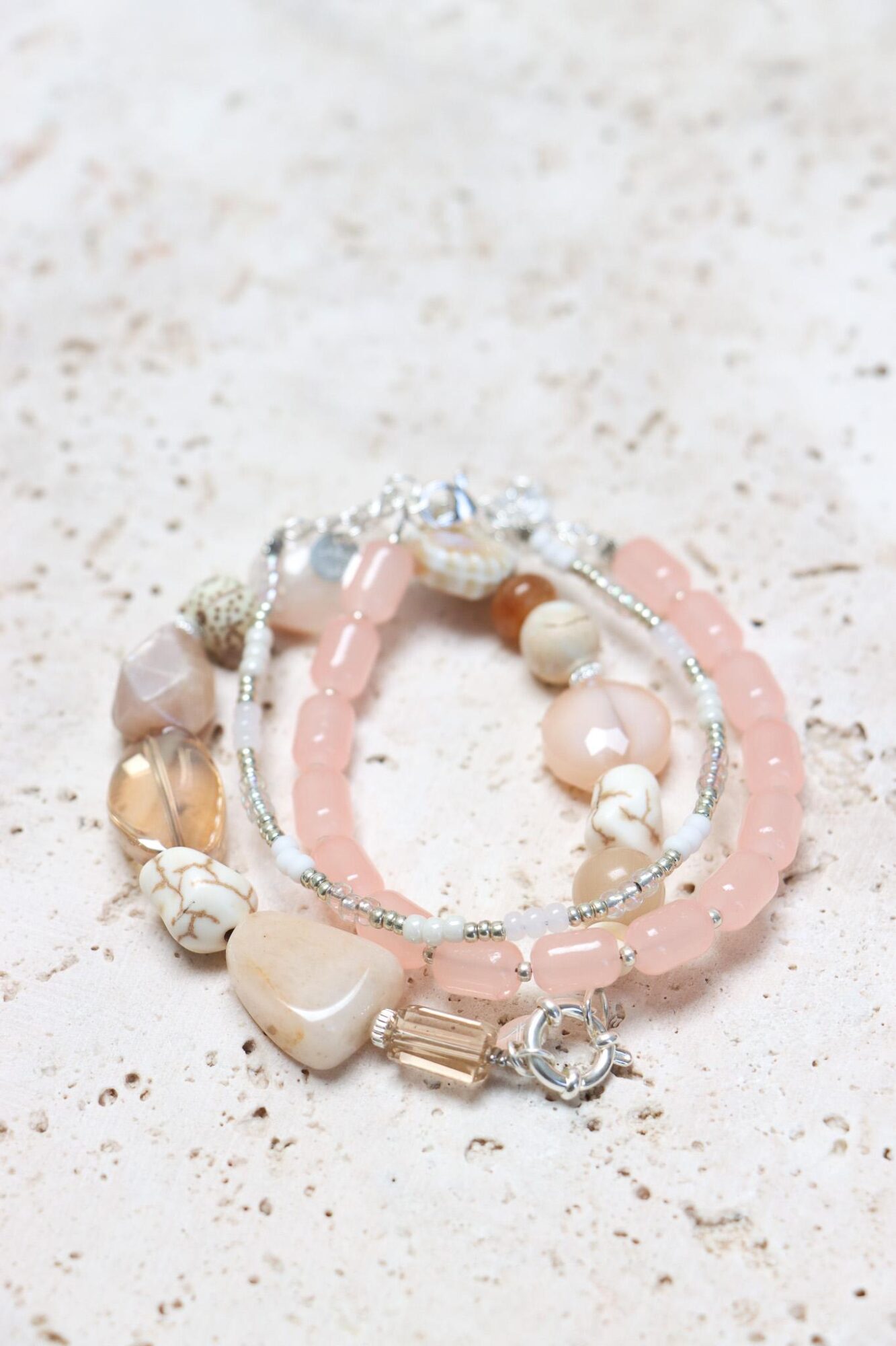 white rainbow - armband
