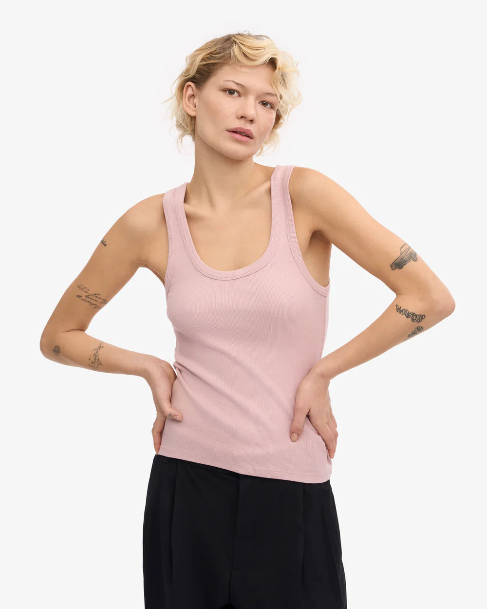 Women organic rib tank top