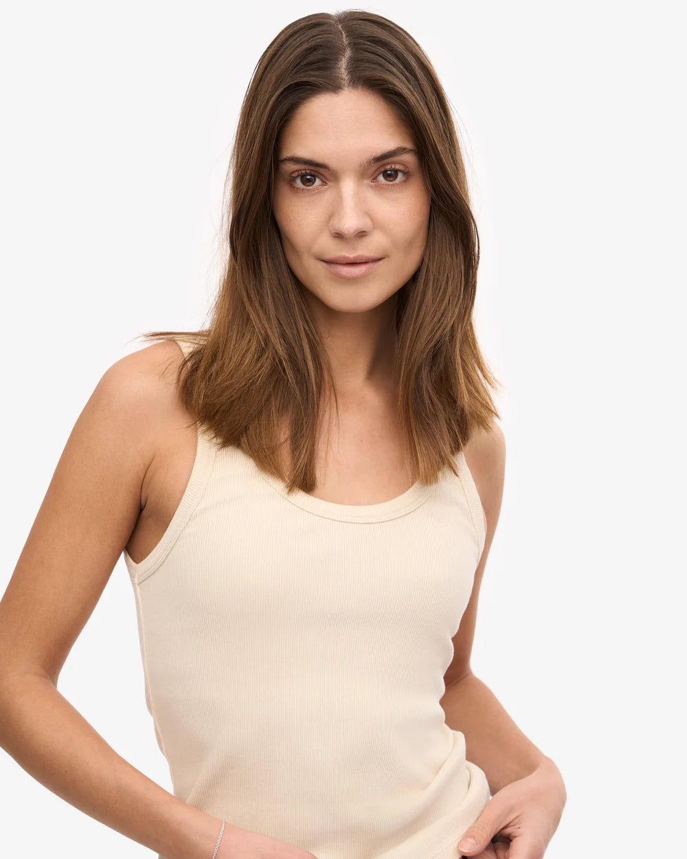 Women organic rib tank top
