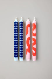 candles rose light blue