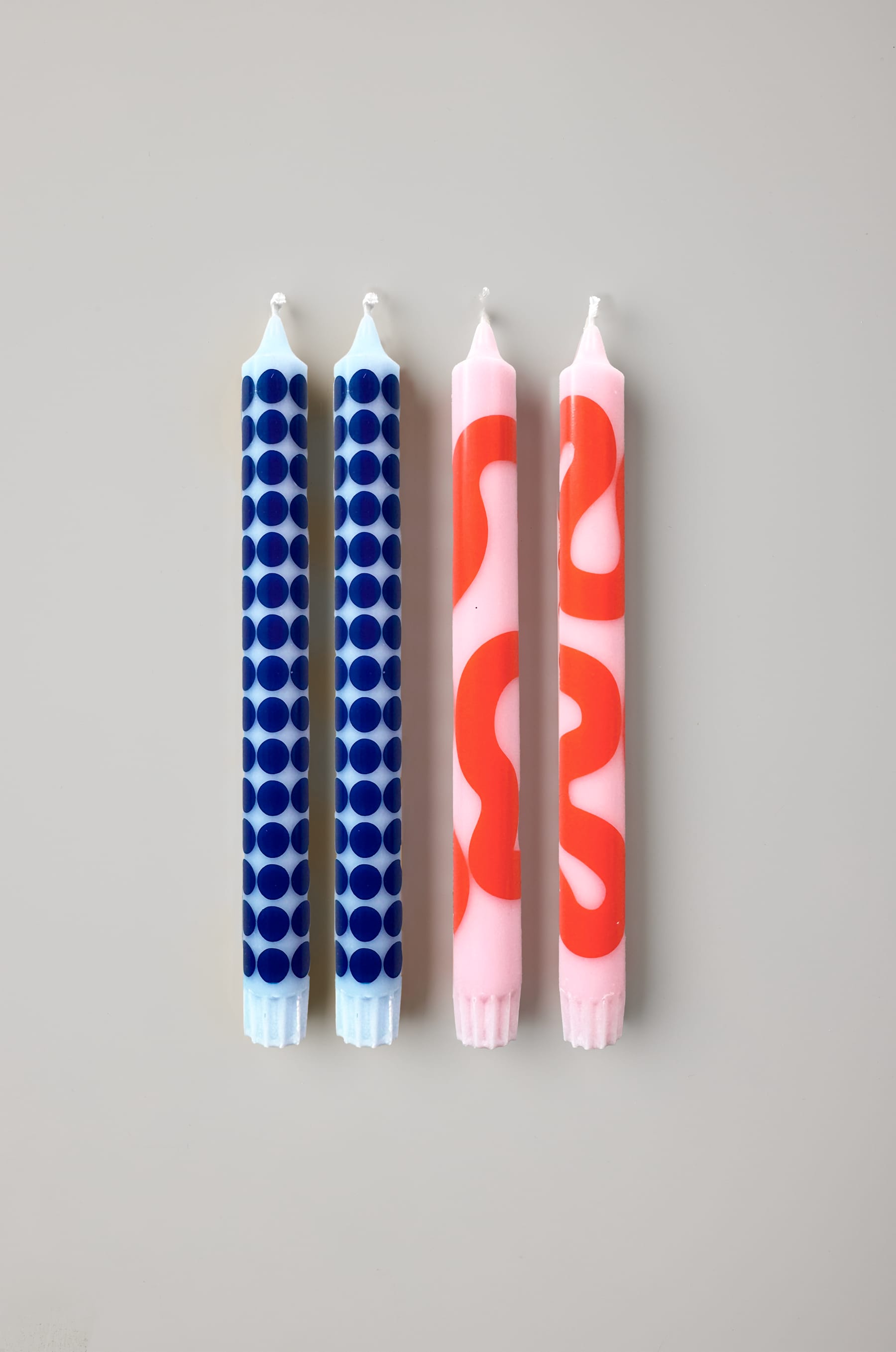 candles rose light blue