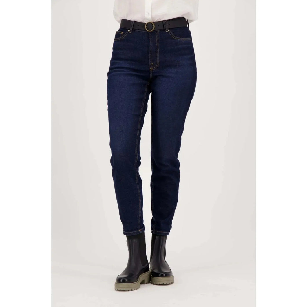 Trendy Mom jeans - donkerblauw