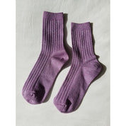 Her Socks - lilac glitter