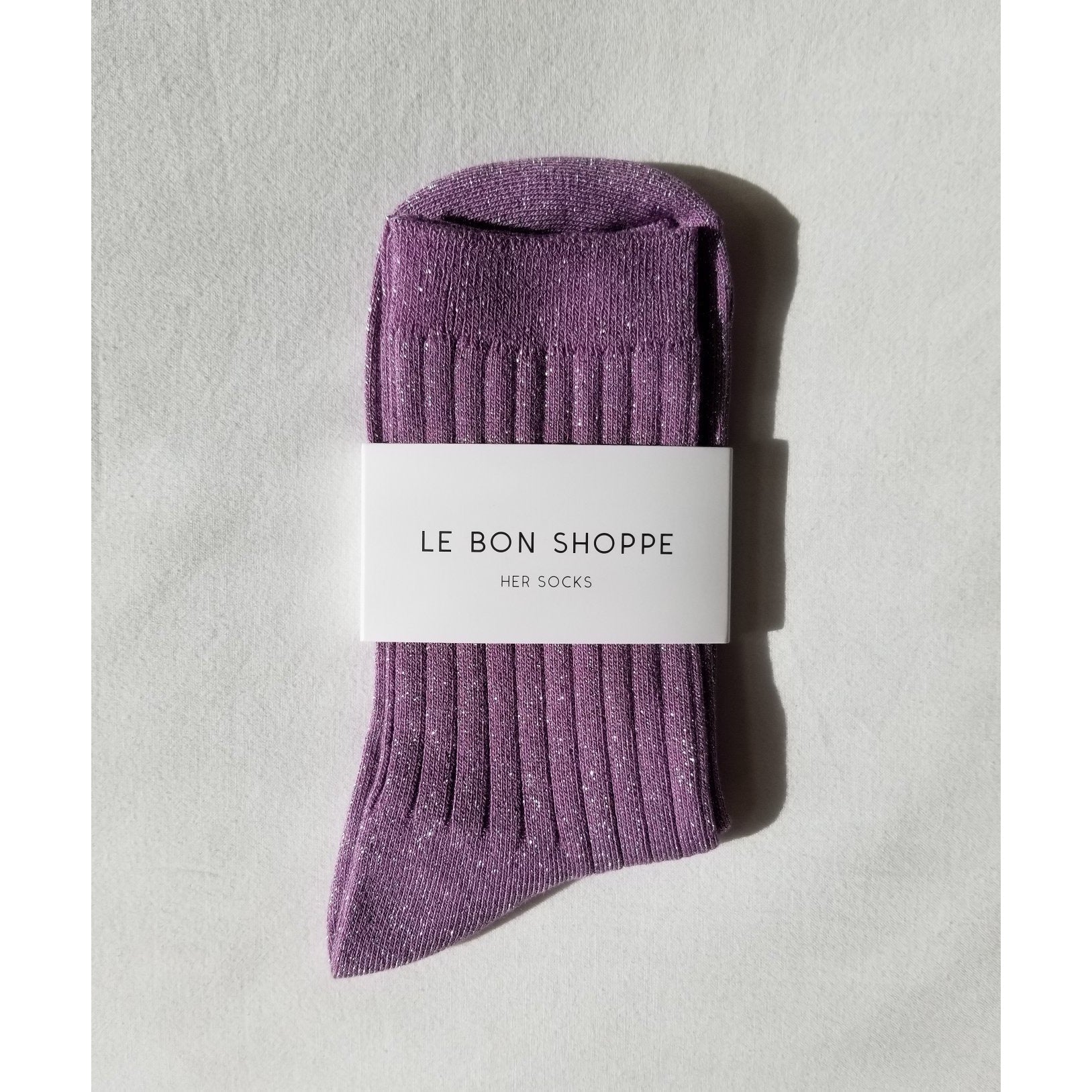 Her Socks - lilac glitter