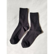 Her Socks - black copper glitter