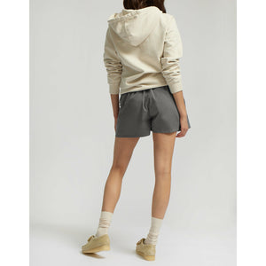 Women organic twill shorts - Oyster grey