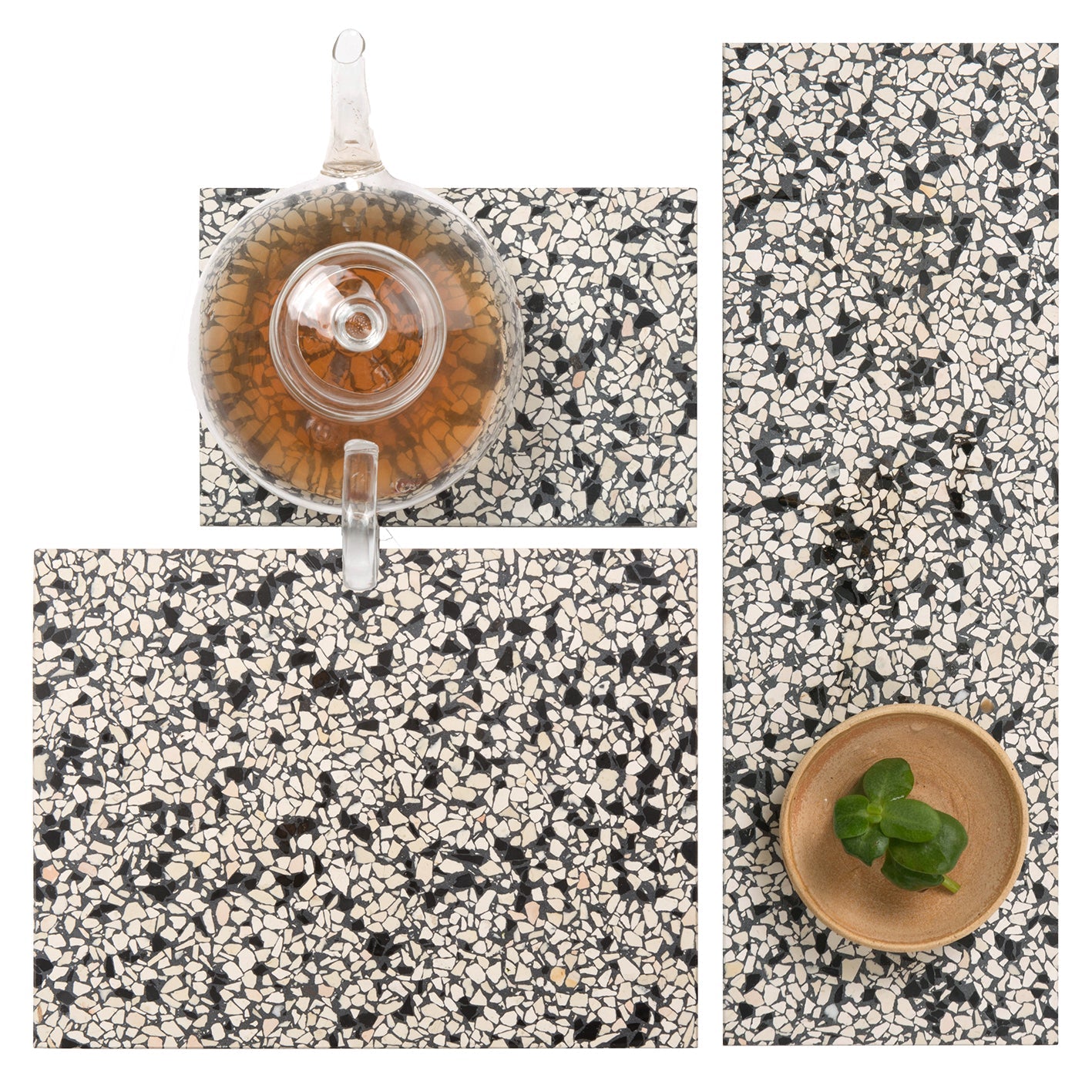 Confetti board - Black and ivory