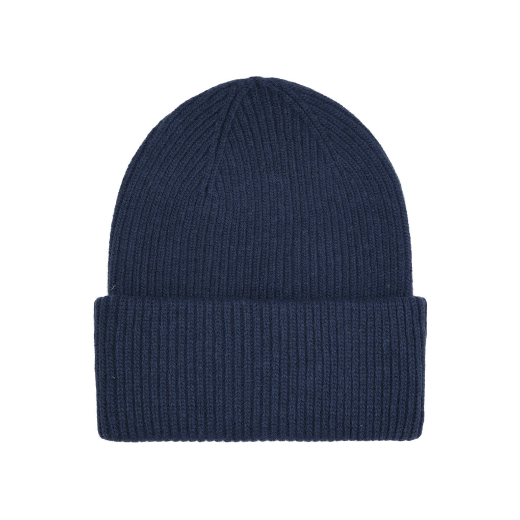 Merino wool hat - Navy blue