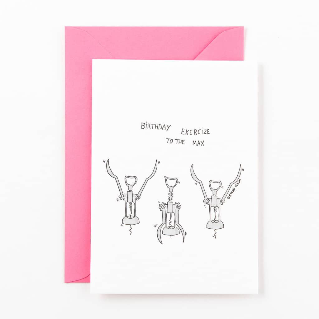 Letterpress kaart - Birthday excersize