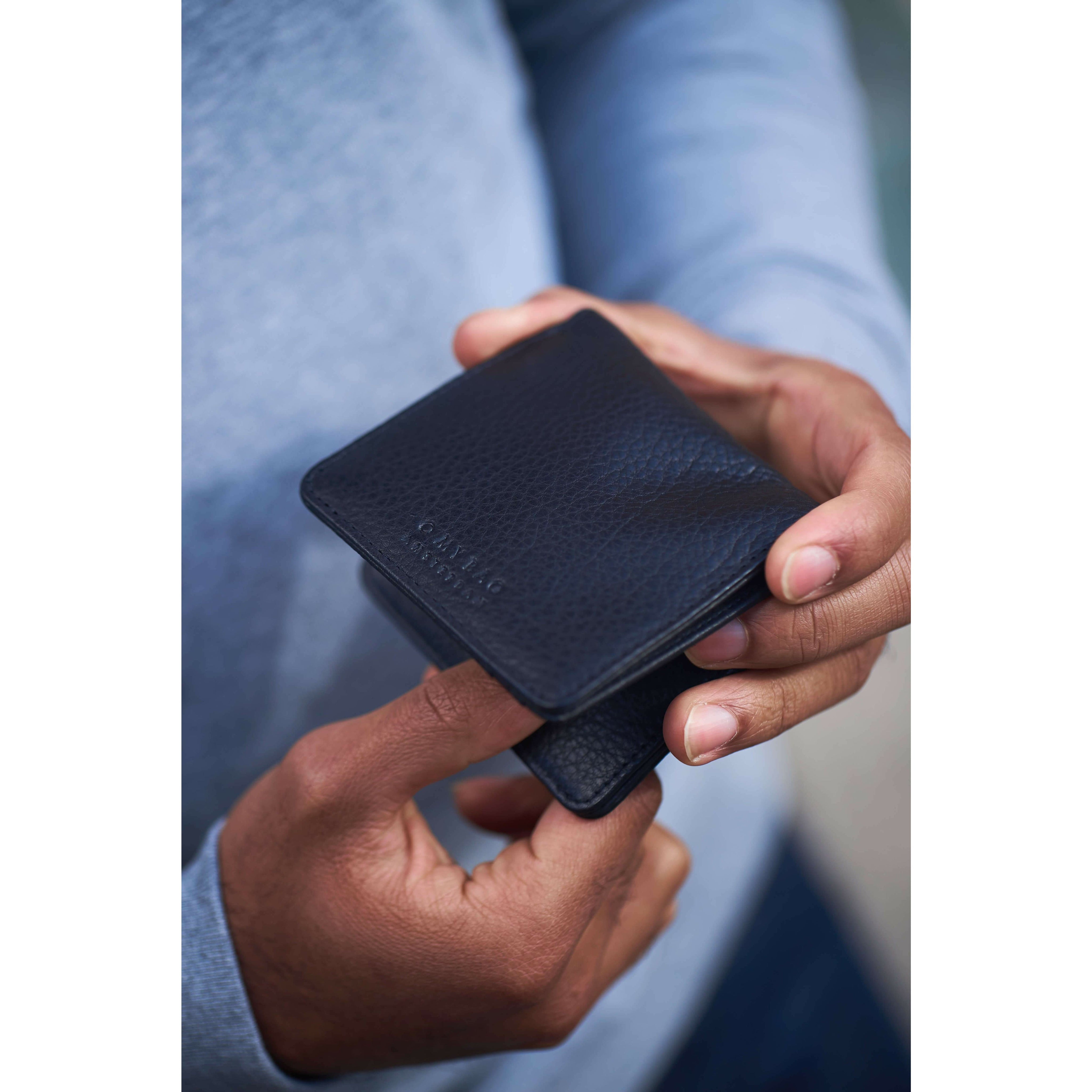 Alex fold-over wallet - black
