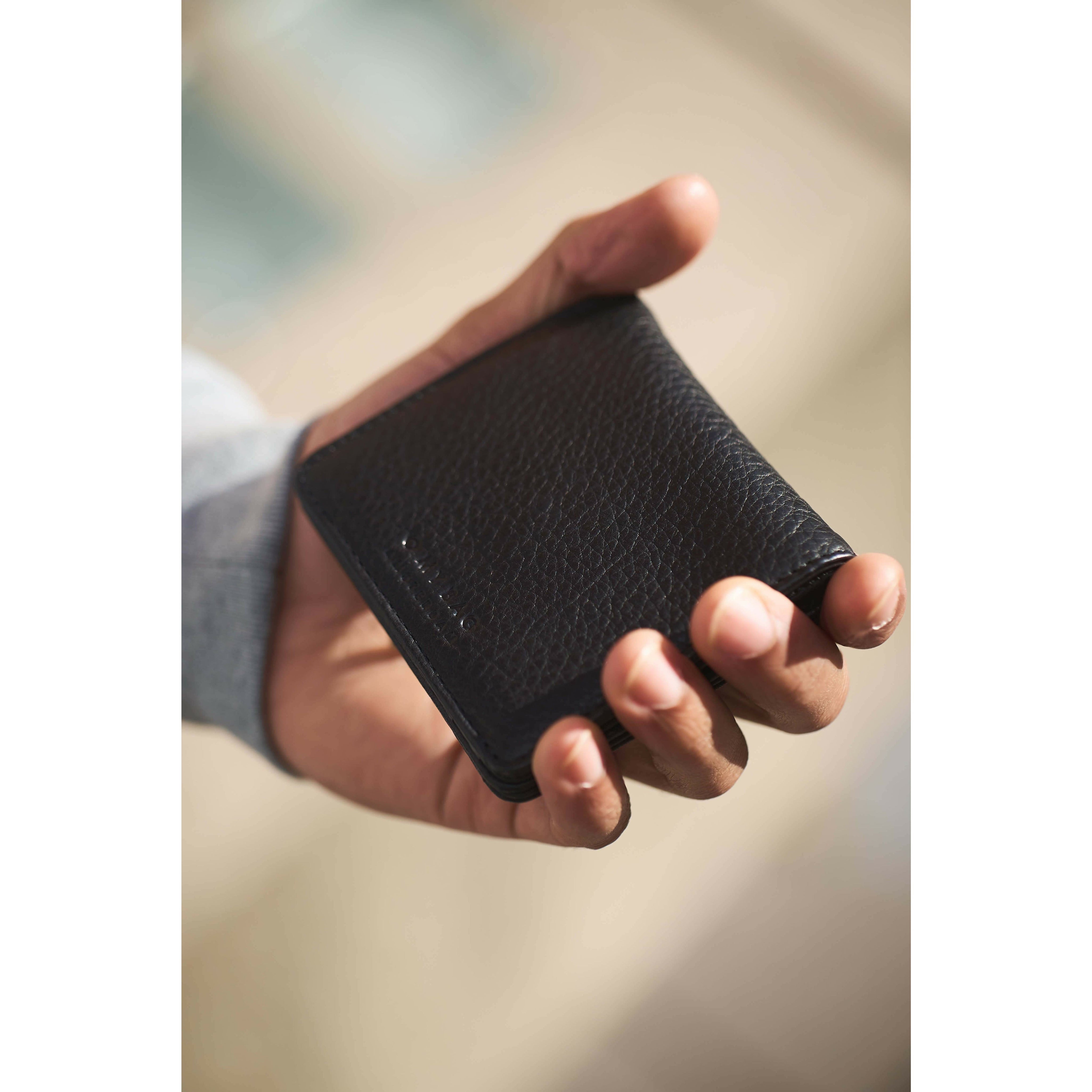 Alex fold-over wallet - black