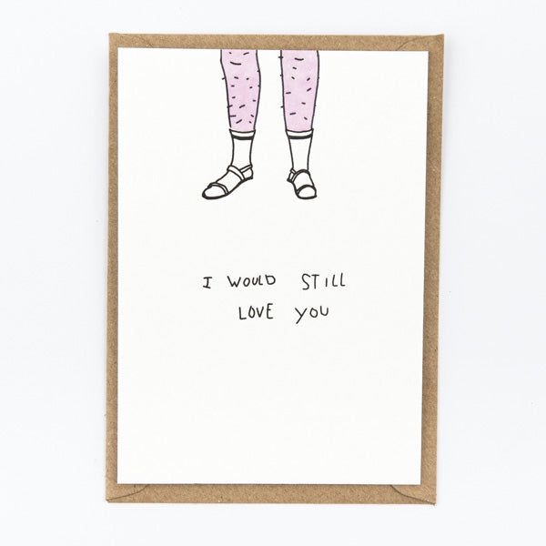 Letterpress kaart - I would still love you