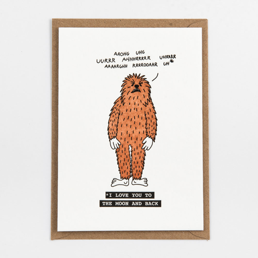 Letterpress kaart - Chewbacca