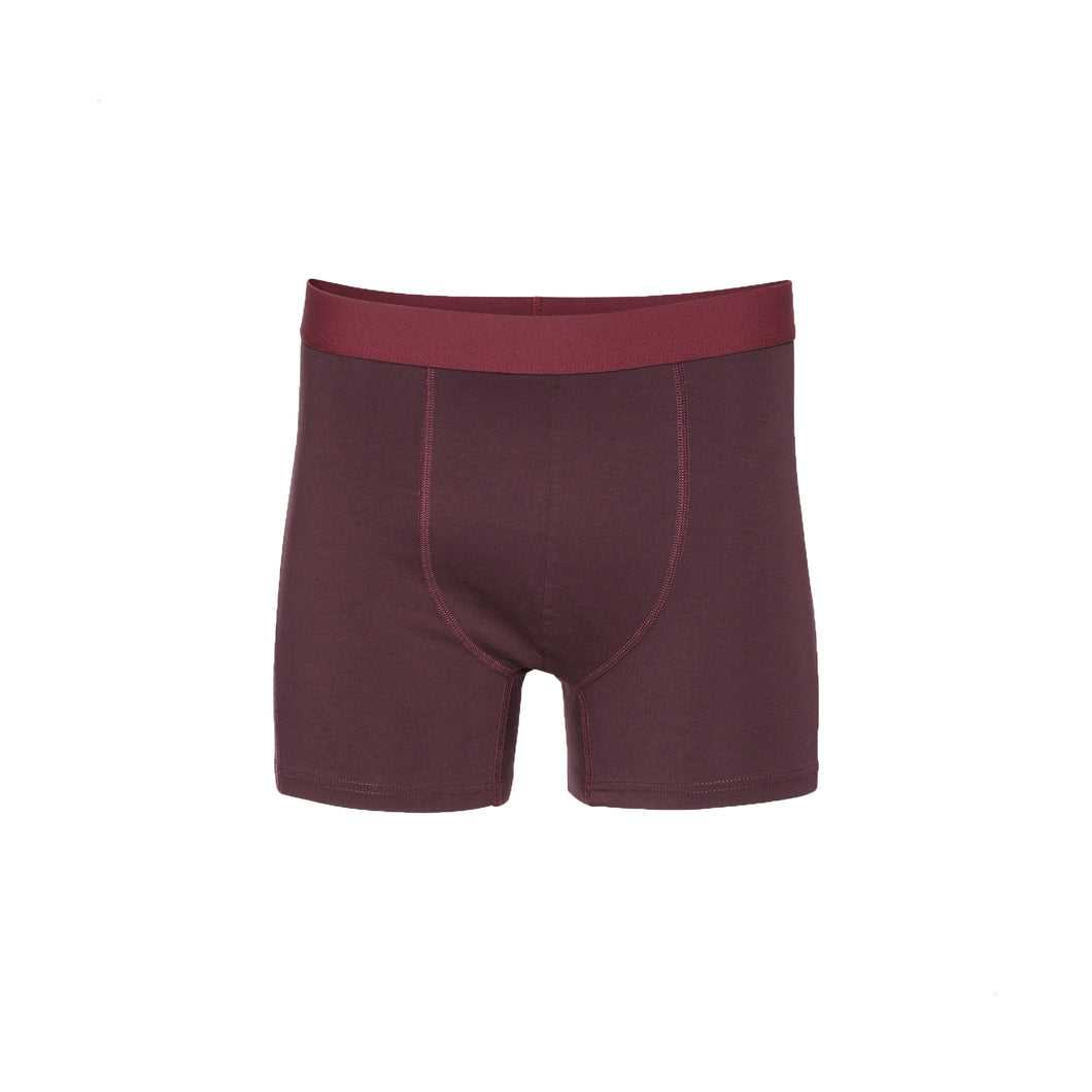 Classic organic boxer brief - Oxblood red
