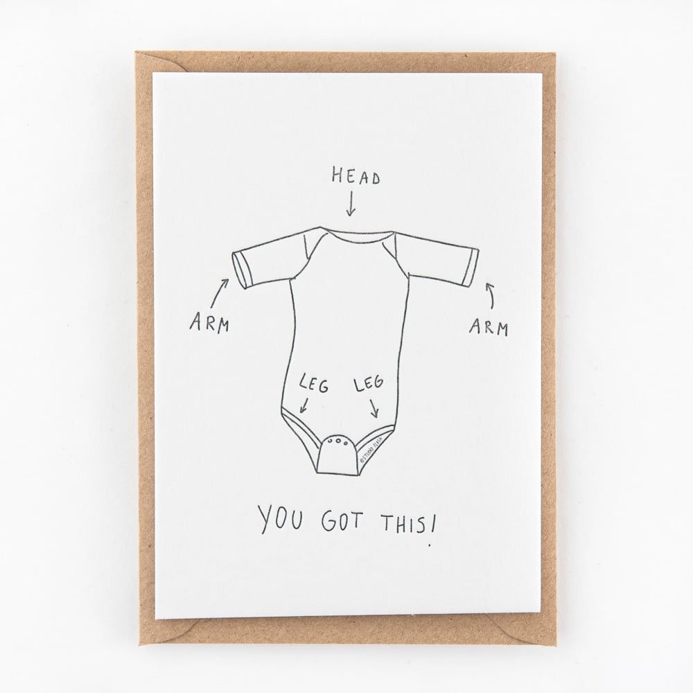 Letterpress kaart - You got this