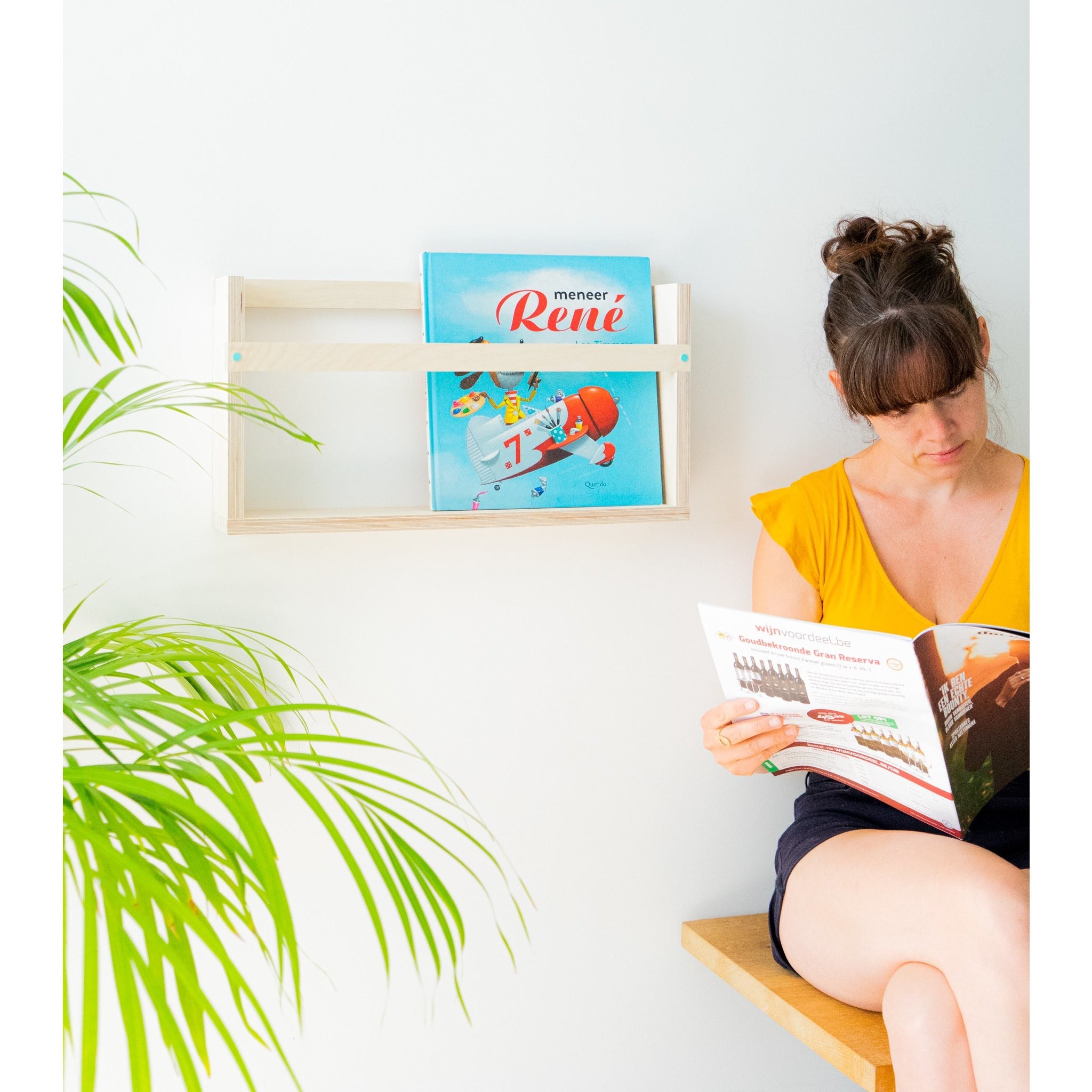 Wandrekje -  magazinehouder berk