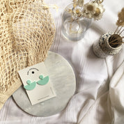 Oorbel double D - pastel mint