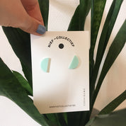 Oorbel mini C - pastel mint