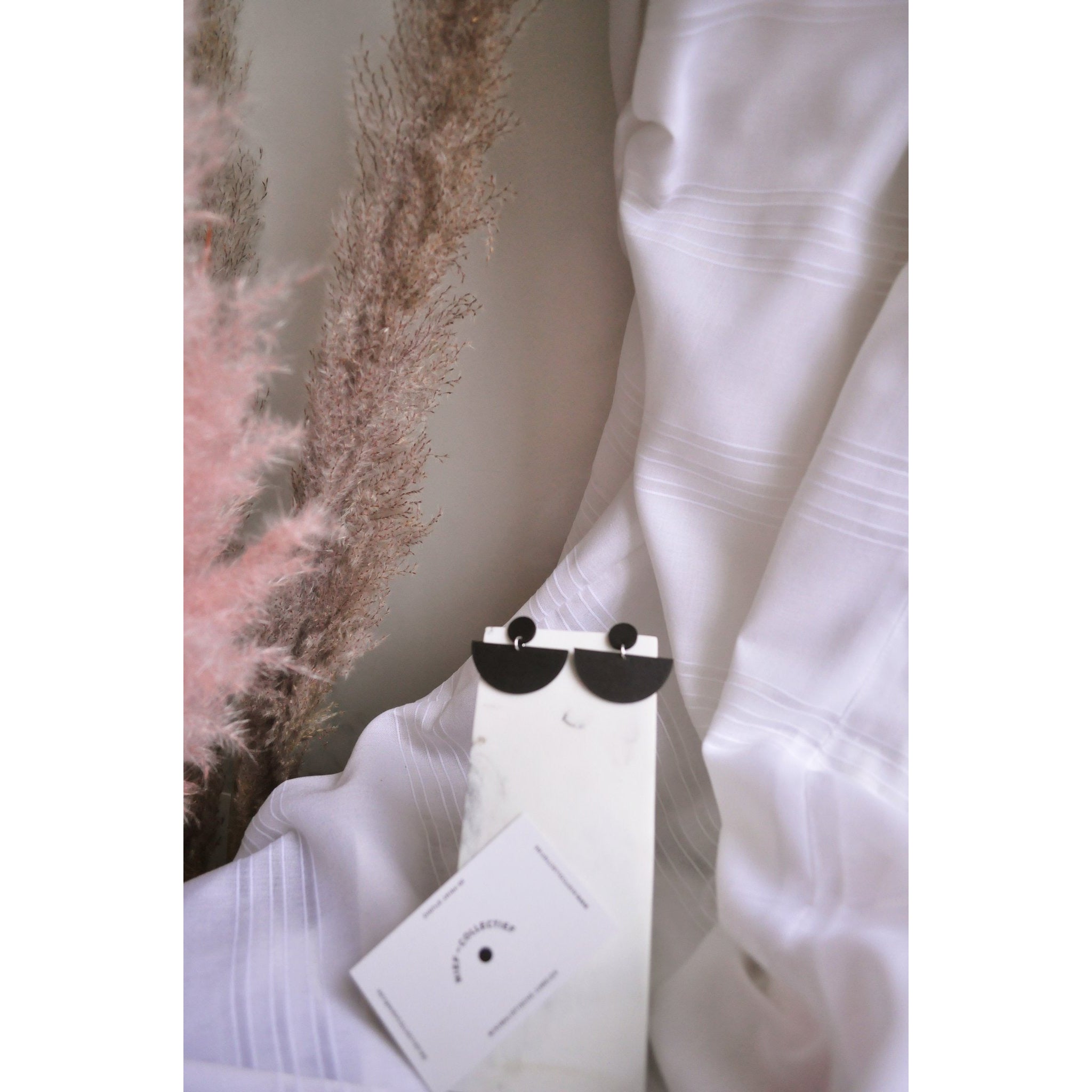 Oorbel double D - zwart