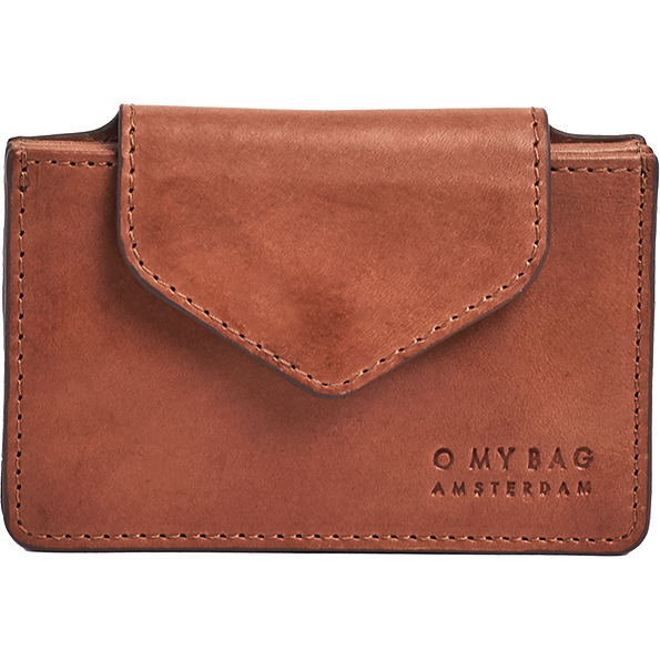 Harmonica wallet - cognac