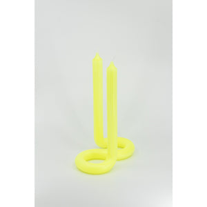 Twist candle - Fluo geel
