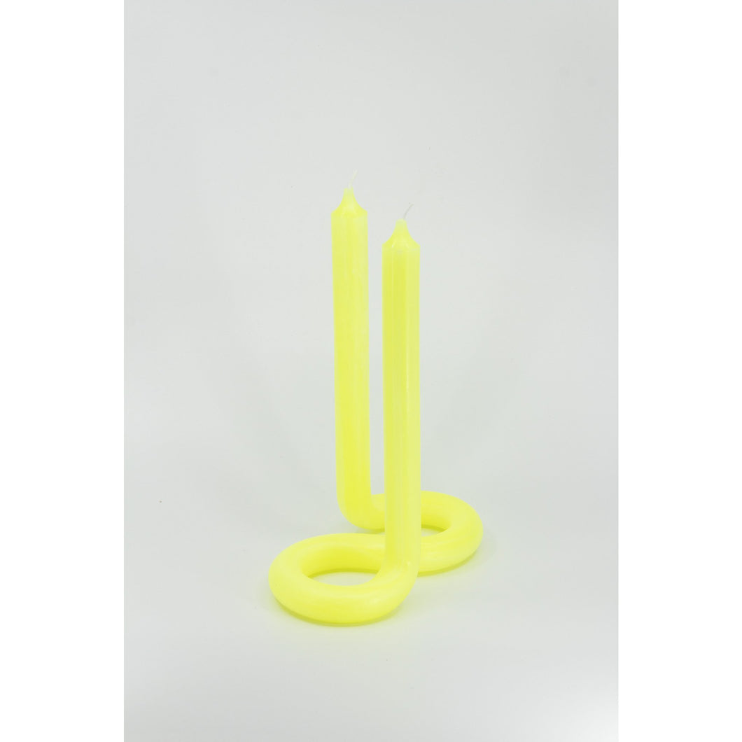 Twist candle - Fluo geel