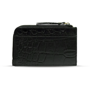 Lola coin purse - black croco