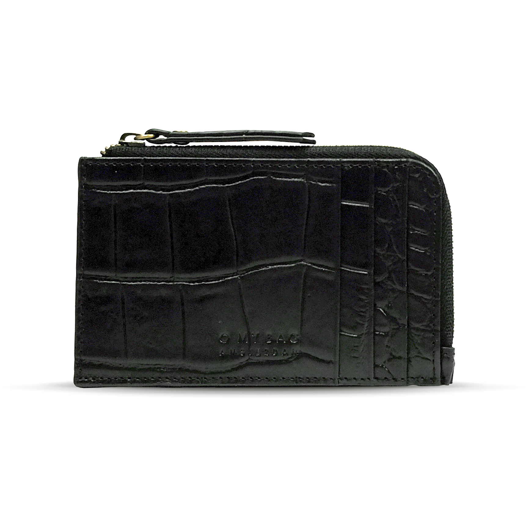 Lola coin purse - black croco