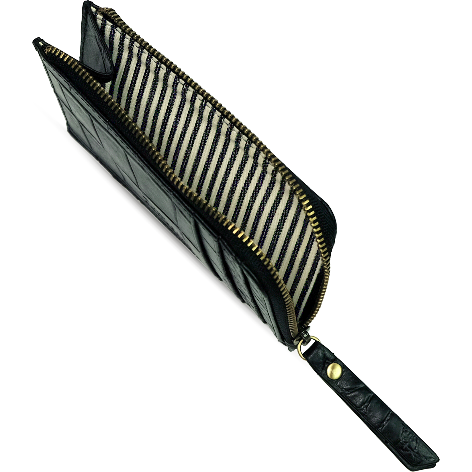 Lola coin purse - black croco