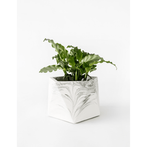 Mare planter large white marble