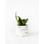 Mare planter medium white marble