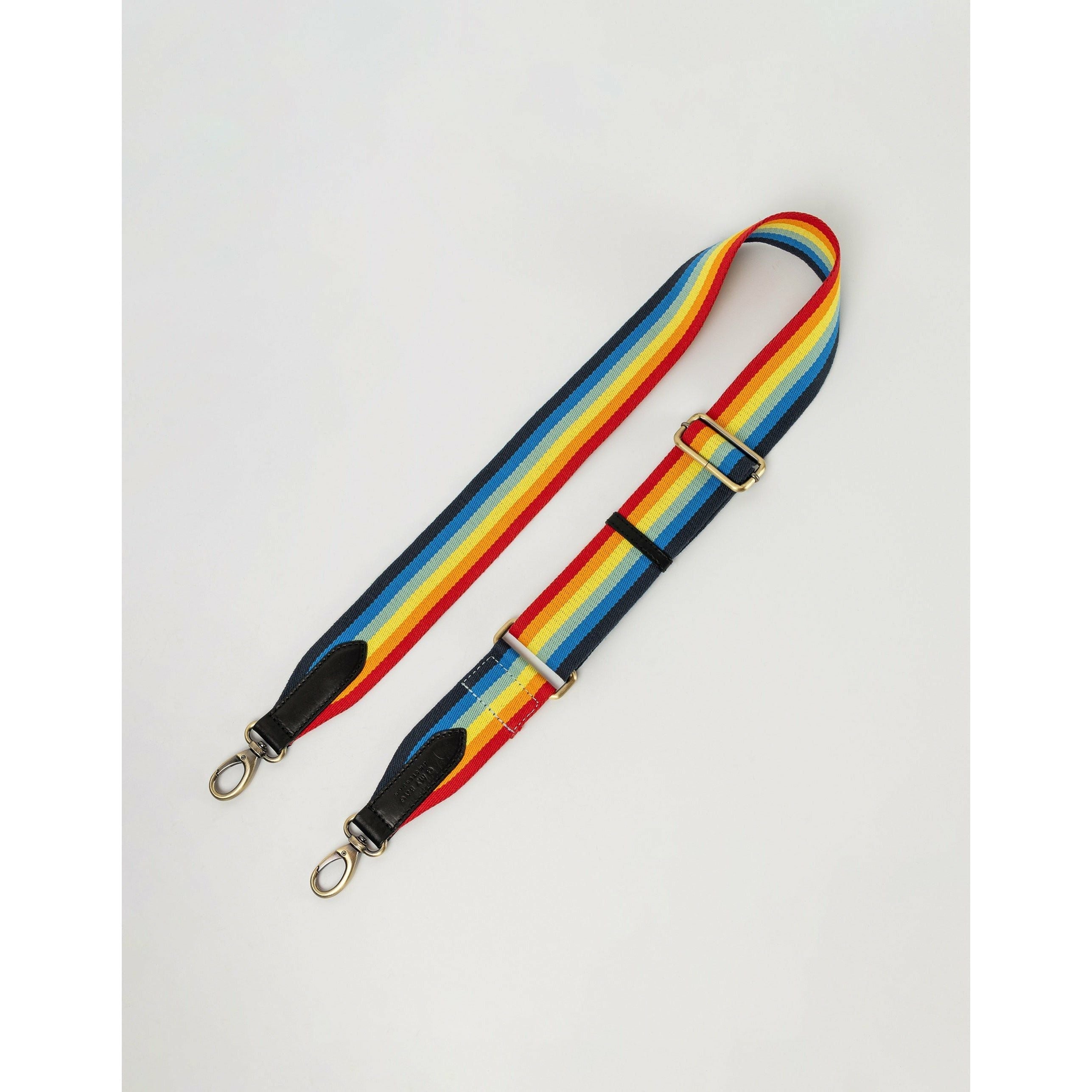 Rainbow webbing strap - black and white