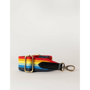 Rainbow webbing strap - black and white