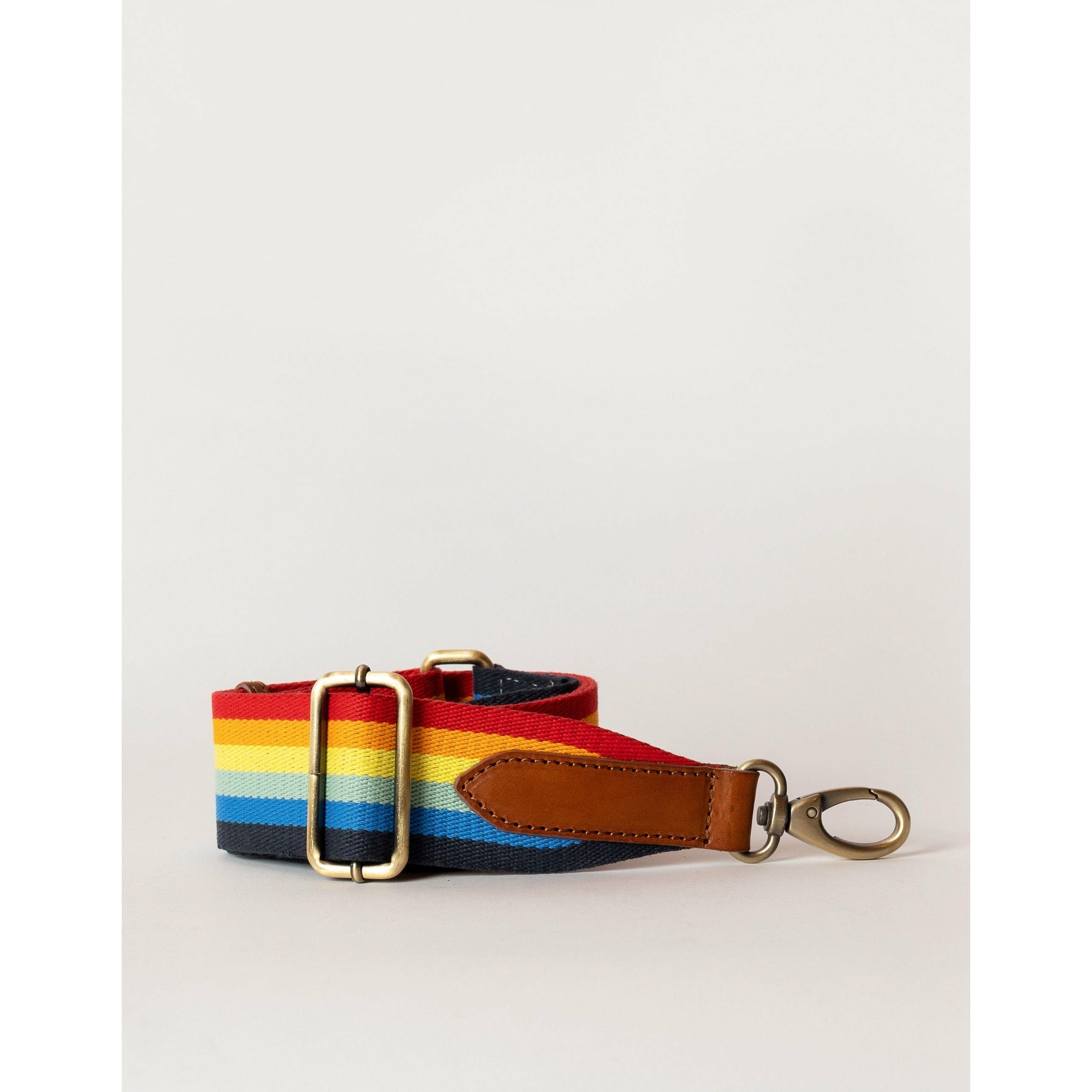 Rainbow webbing strap - black and white