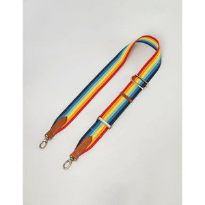 Rainbow webbing strap - black and white