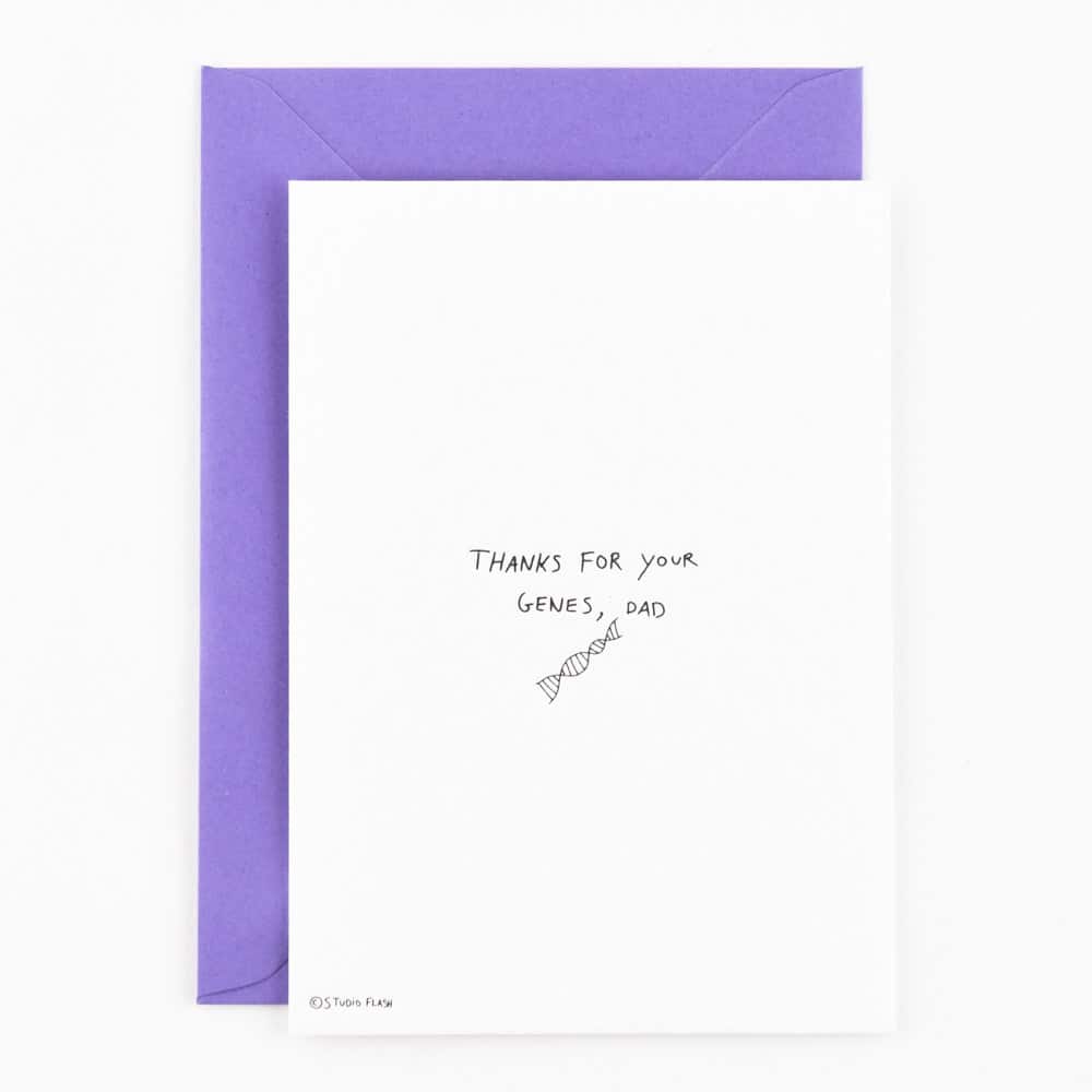 Letterpress kaart - Genes