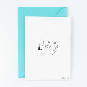 Letterpress kaart - The future is female