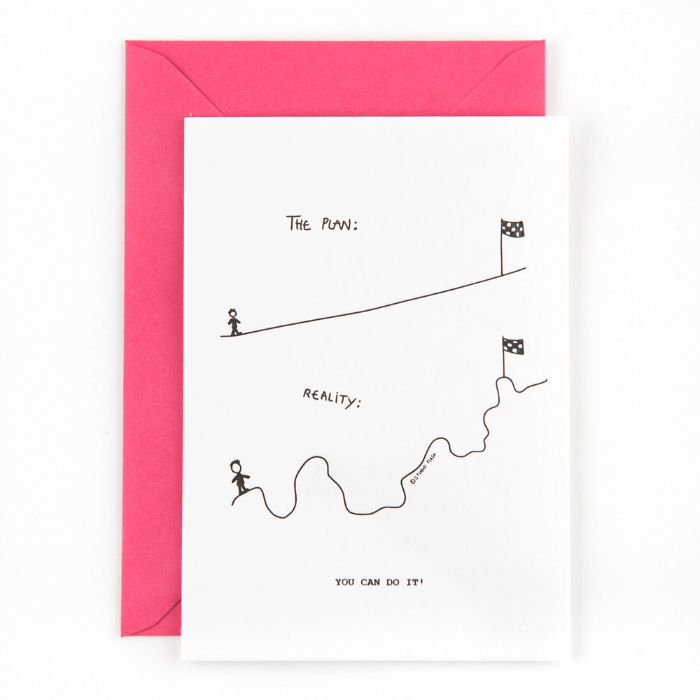 Letterpress kaart - The plan vs reality