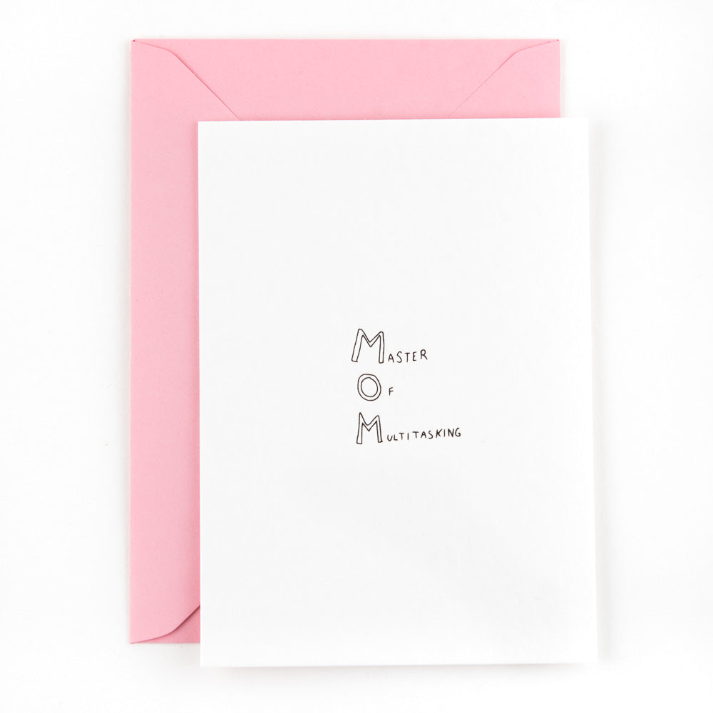 Letterpress kaart - Master of multitasking