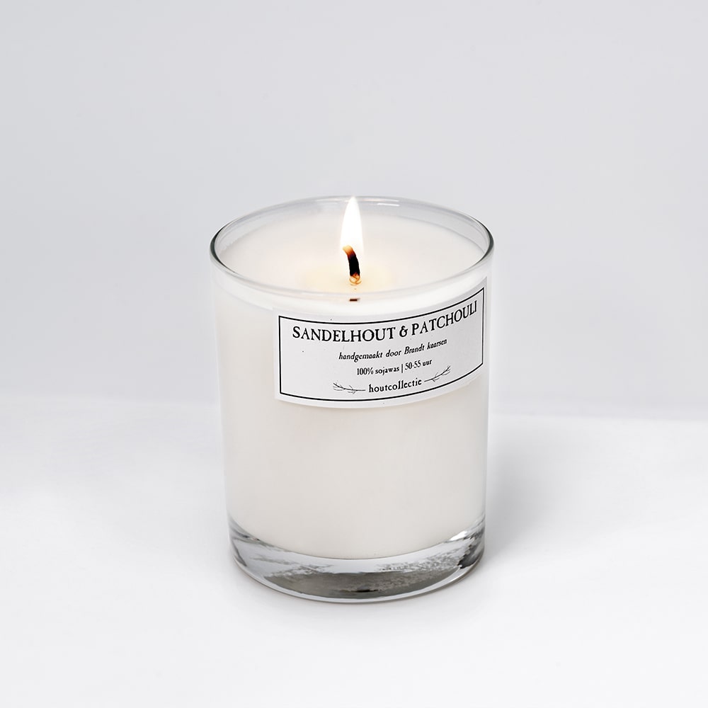 Geurkaars - Sandelhout en patchouli
