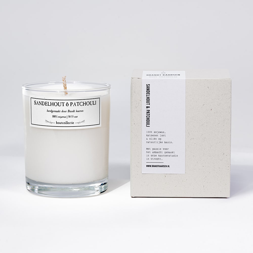 Geurkaars - Sandelhout en patchouli