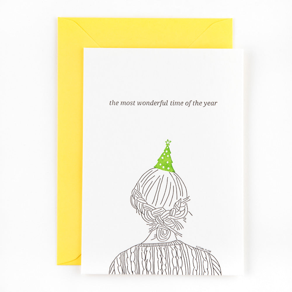 Letterpress kaart - Most wonderful time of the year