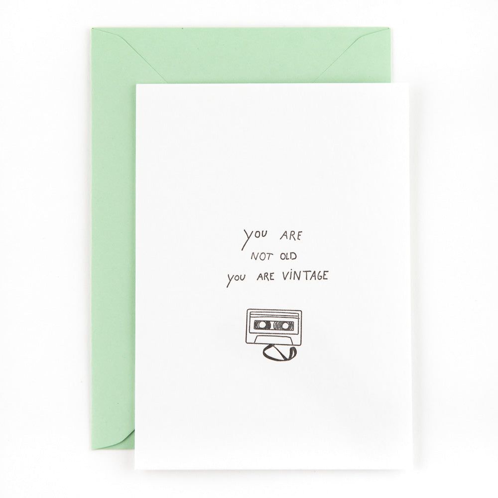 Letterpress kaart - Vintage