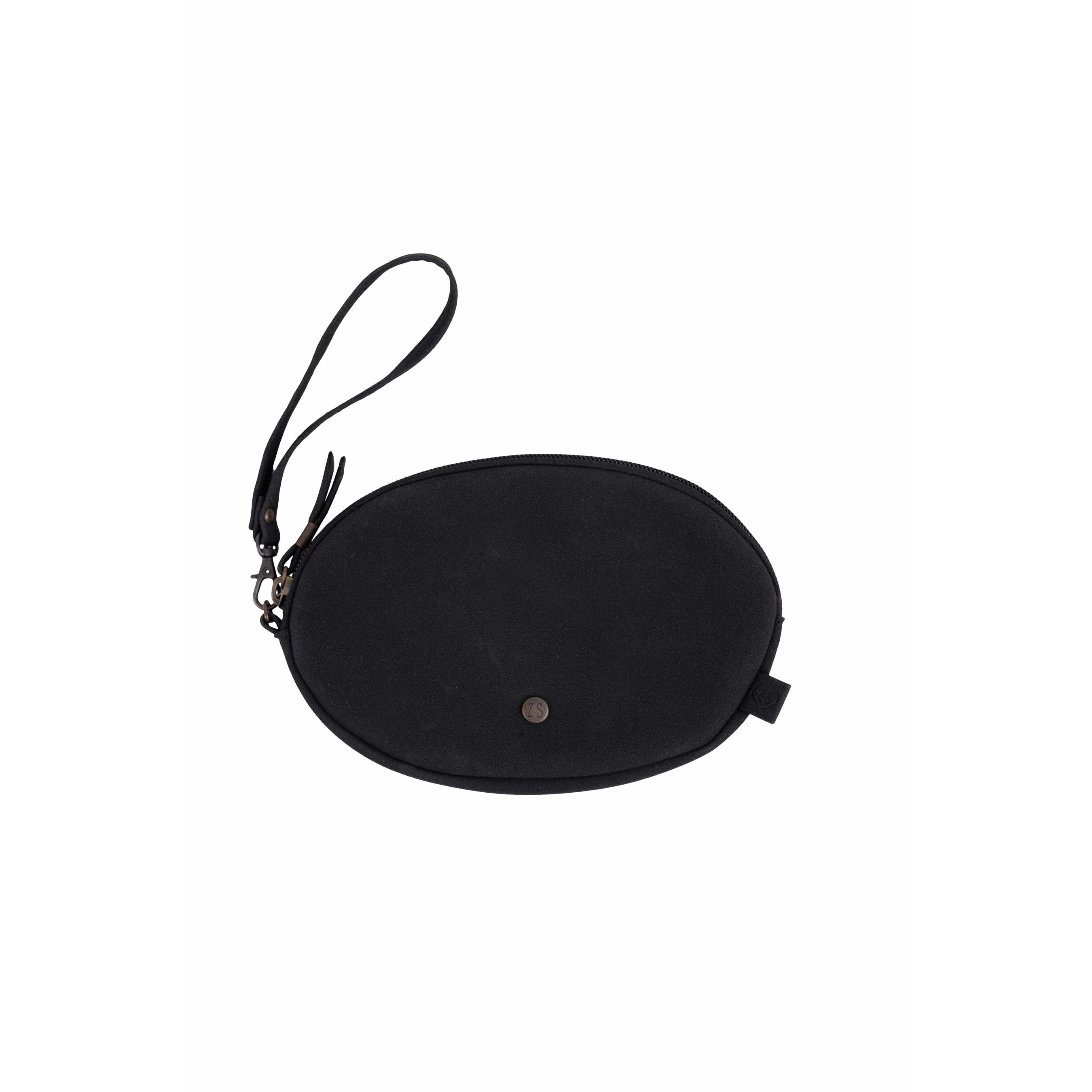 Ovale etui - mat zwart