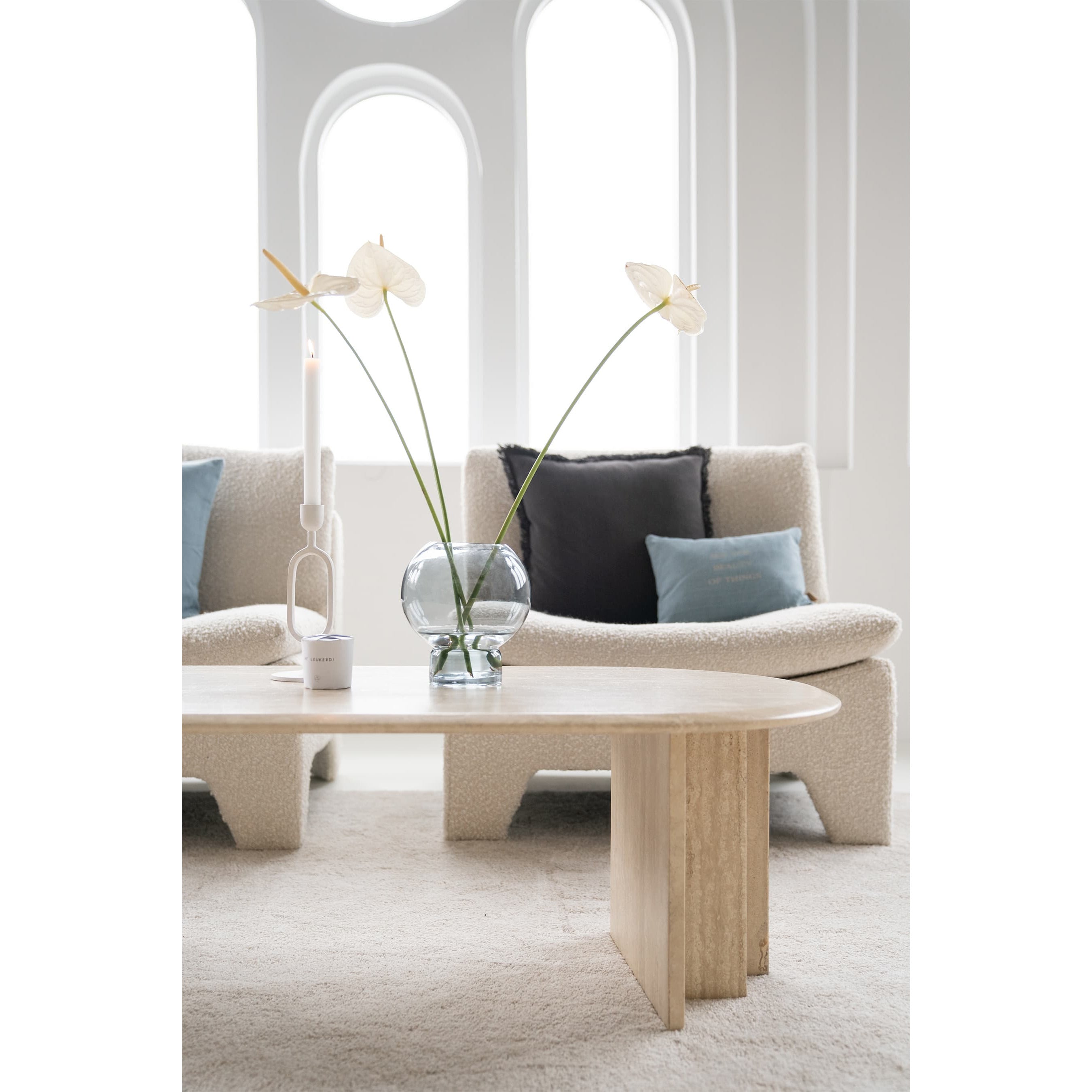 Glazen bolvaas - Grafietgrijs