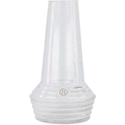 Glazen vaasje met ribbels en bubbeltjes - transparant