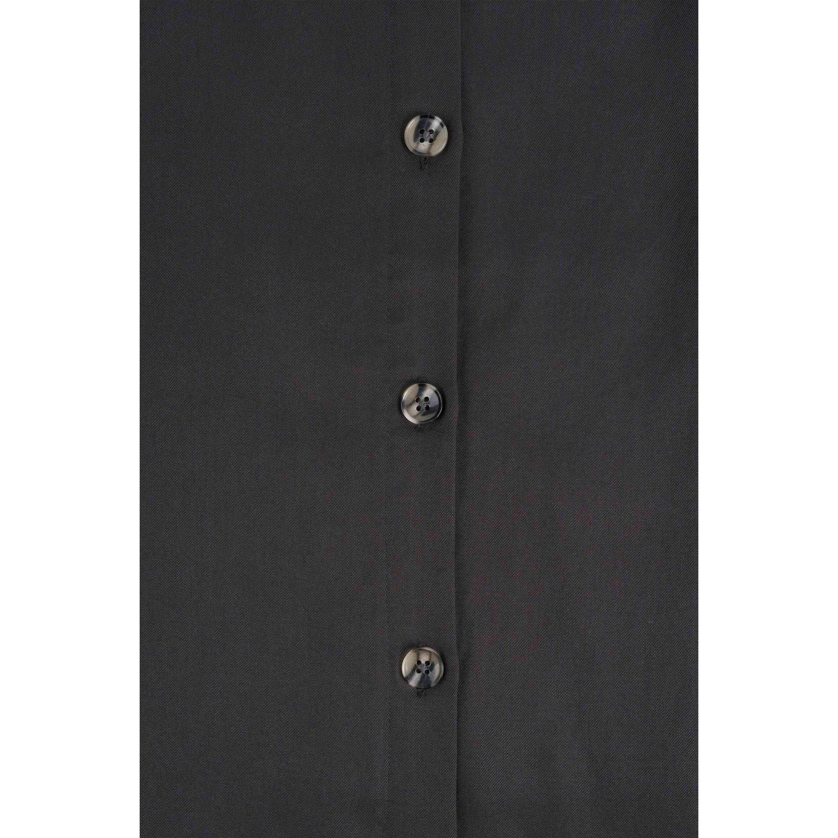 Hippe rok met knopen - Grafietgrijs